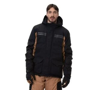 NEW! Ski-Doo Men's Snowmobile  Expedition Jacket Black & Khaki Size 2XL